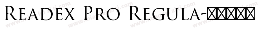 Readex Pro Regula字体转换